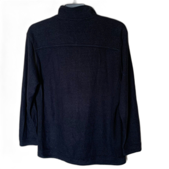 Tommy Bahama Reversible Black Flipsider 1/4 Zip Pullover Sweatshirt Size Medium - Picture 2 of 12